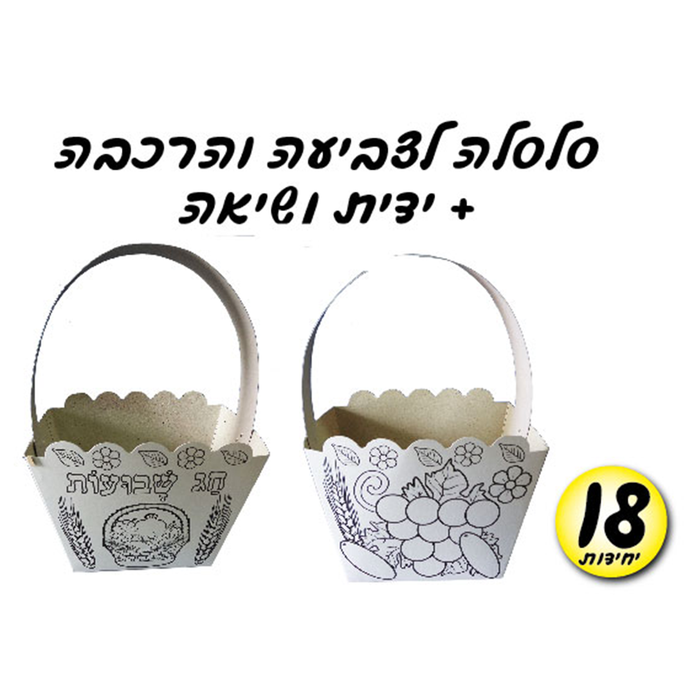 מארז 18 יח' סלסלה להרכבה וצביעה