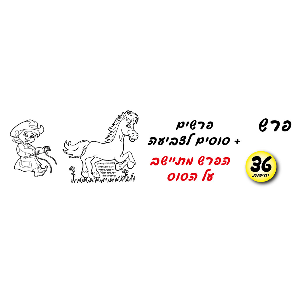מארז 36 יח' ערכת יצירה פרש + סוסים