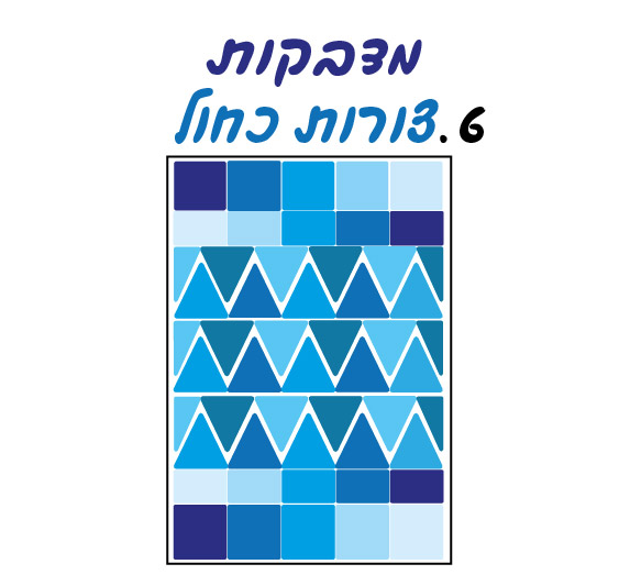 מדבקות צורות כחול
